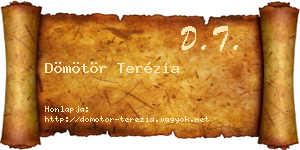 Dömötör Terézia névjegykártya