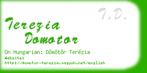 terezia domotor business card